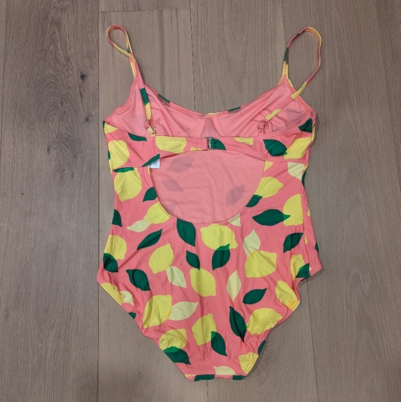Pink Lemon Leaf Swimsuit - Picture 2 of 5